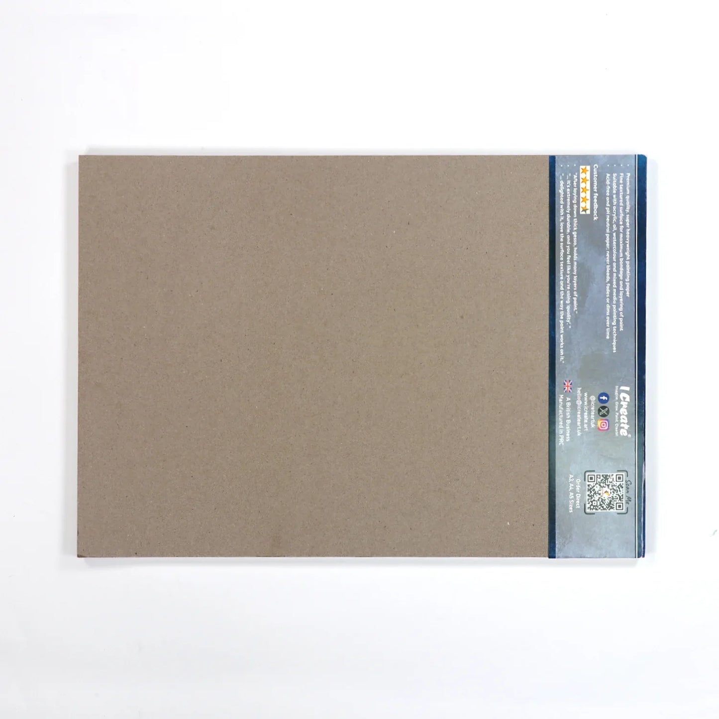 A3 Acrylic and Oil Paint Pad | 350 gsm, 15 Sheets - I CREATE