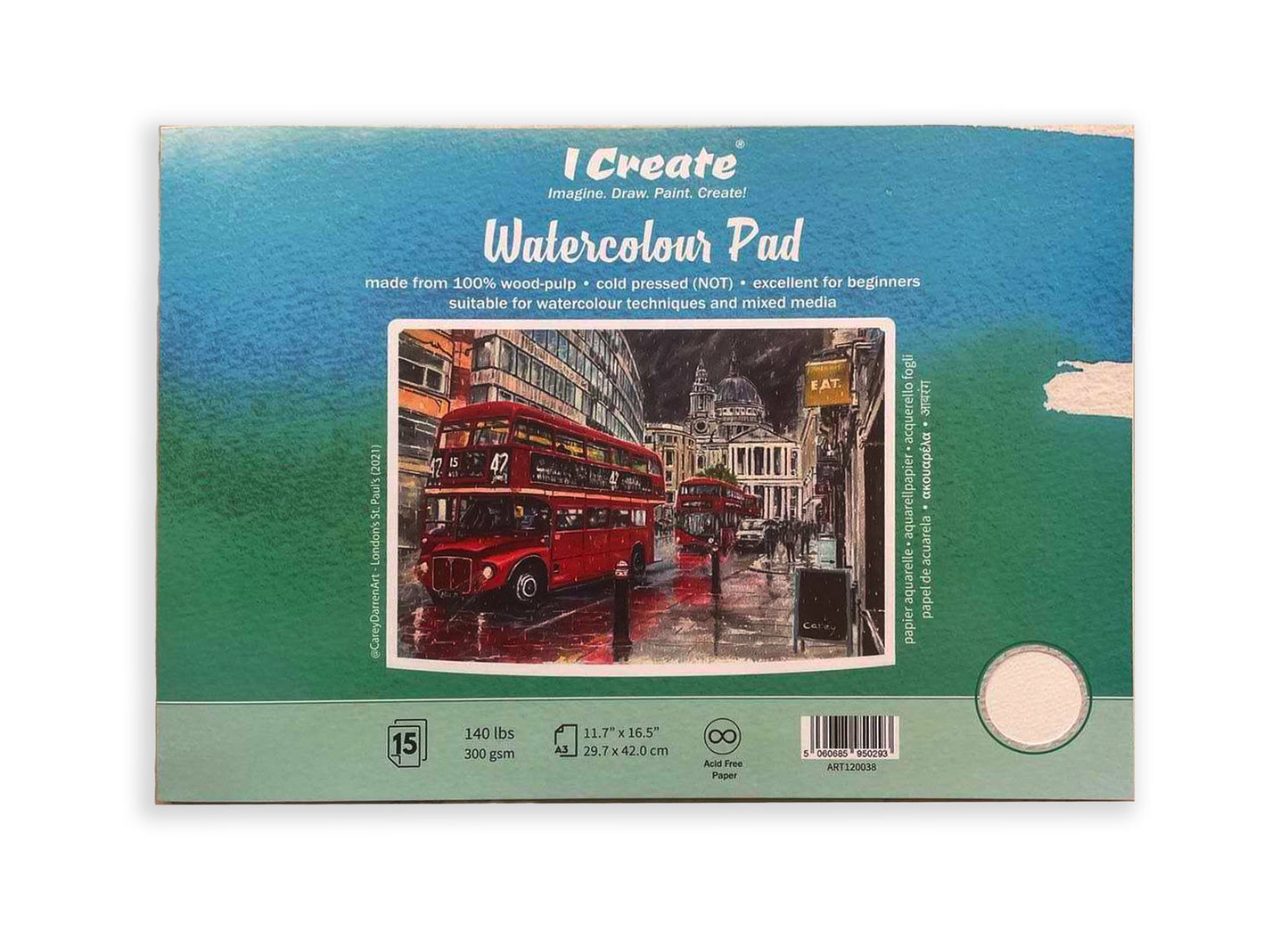 A3 Watercolour Pad | 300 gsm, 15 Sheets