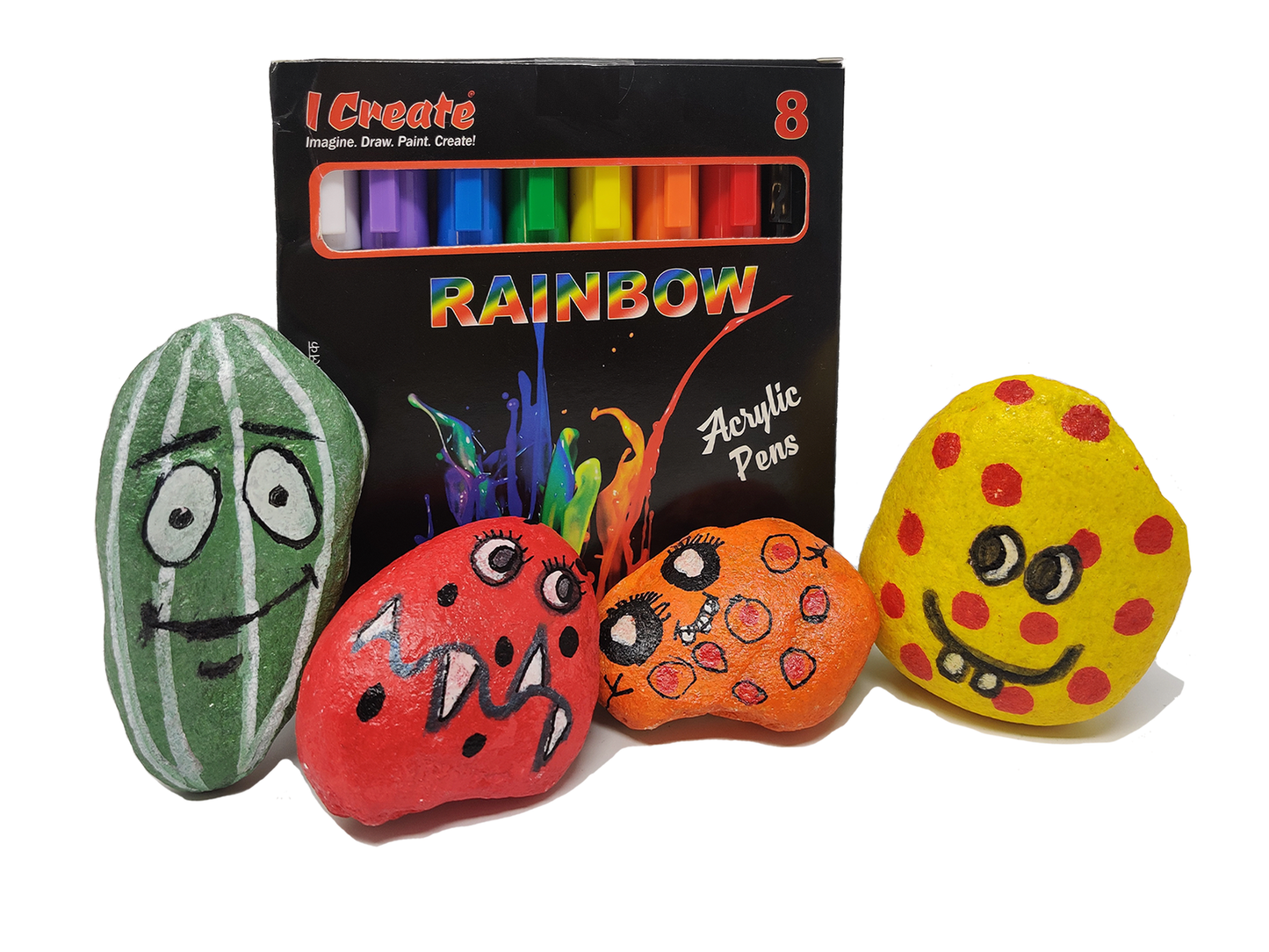 RAINBOW Pens | Acrylic Paint Pens | Set of 8