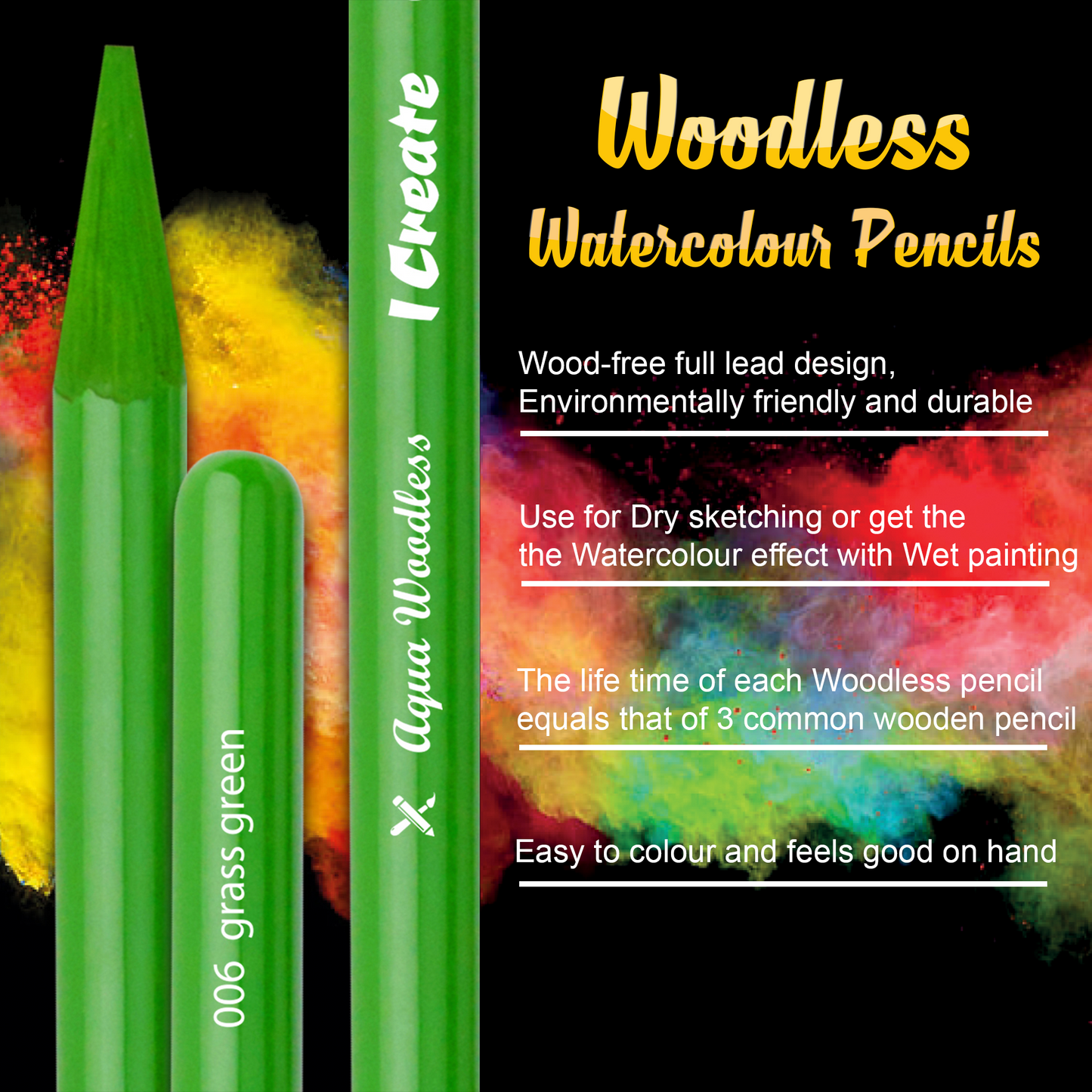 Woodless Watercolour Pencil | Set of 12