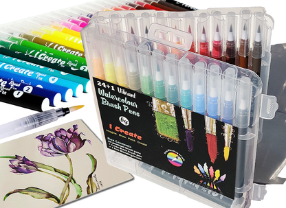 Watercolour Brush Pens | Set of 24