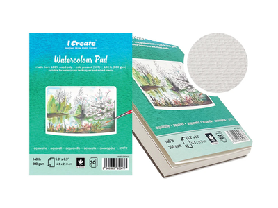 A5 Watercolour Pad | 300 gsm Cold Pressed, 30 Sheets