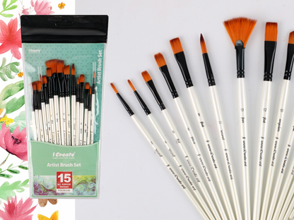 Artist Brush Set | For Acrylic, Watercolour or Oil Paint
