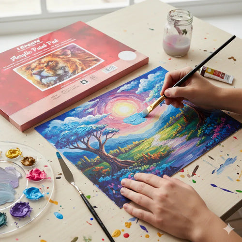 I Create A3 acrylic paint pad, 400gsm, 15 sheets, view 2